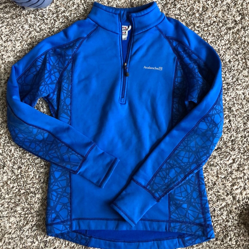 Blue fleece half-zip